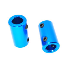 Муфта 8mm-8mm, D14 L25 синяя, цельная